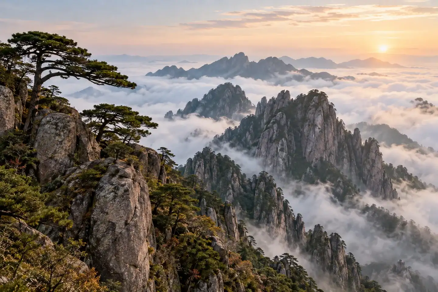China travel landscape illustration