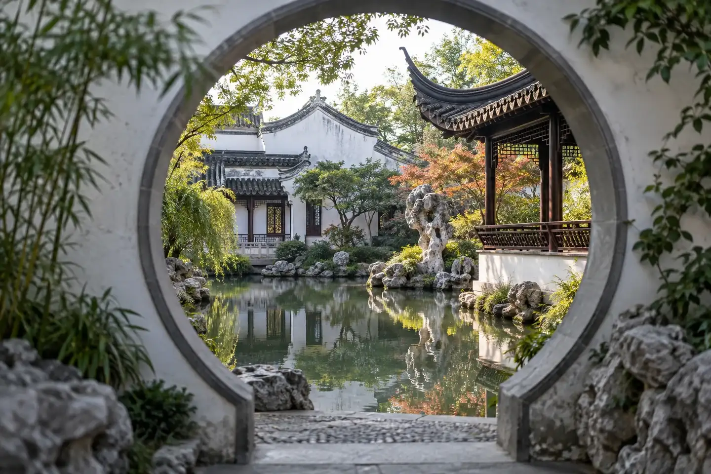 China travel landscape illustration