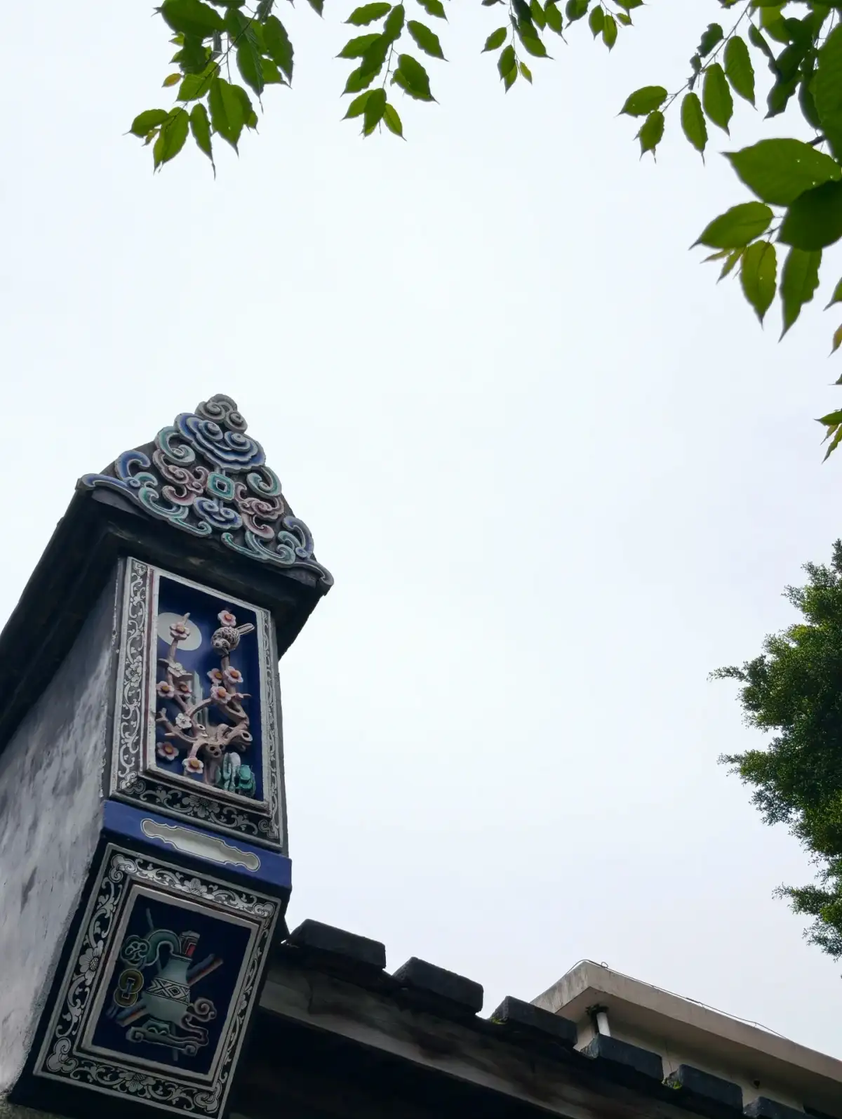 福州古厝的墙顶装饰细部