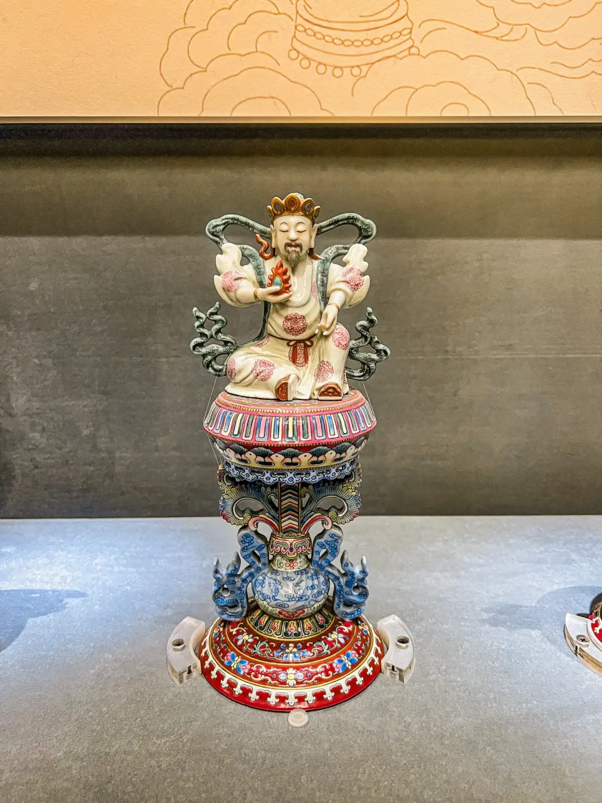 Colored porcelain and figurines on display at the Mountain Resort